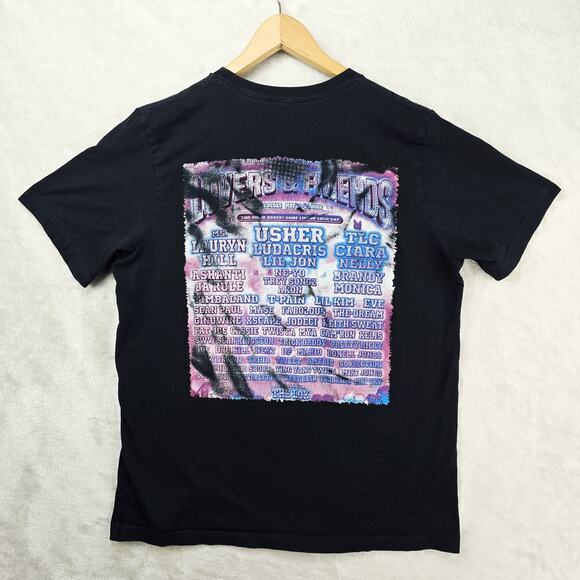 Lovers & Friends Las Vegas 2022 Concert Shirt XL Usher Lauryn Hill TLC Rap Tee - Picture 5 of 8